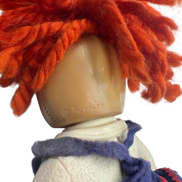 Vintage 1974 Royalty Industries Raggedy Ann Doll With Orange Yarn Hair & Classic - Picture 4 of 5